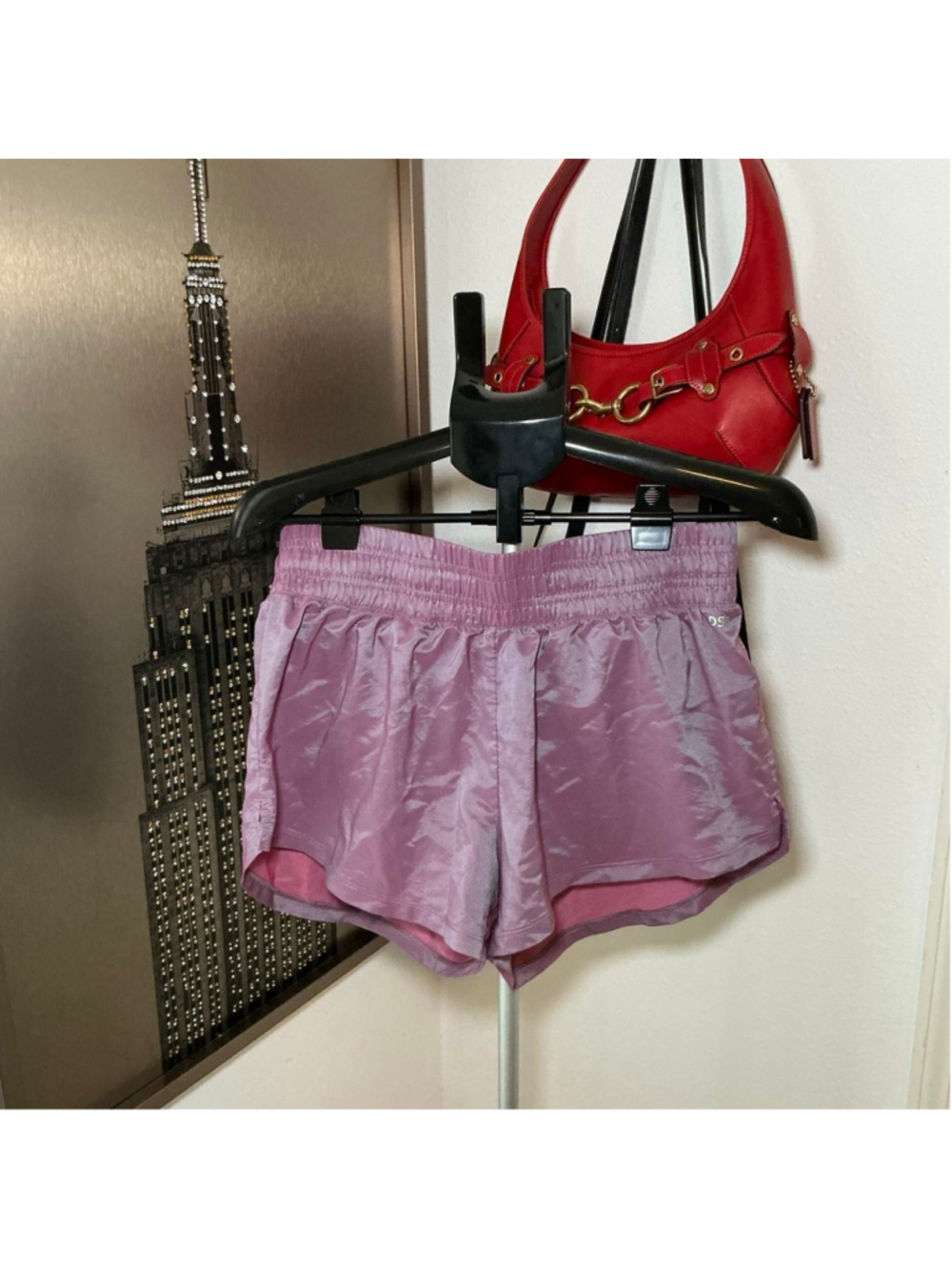 DSG Mauve Pink 2 in 1 Running Shorts Size Medium Athletic Workout